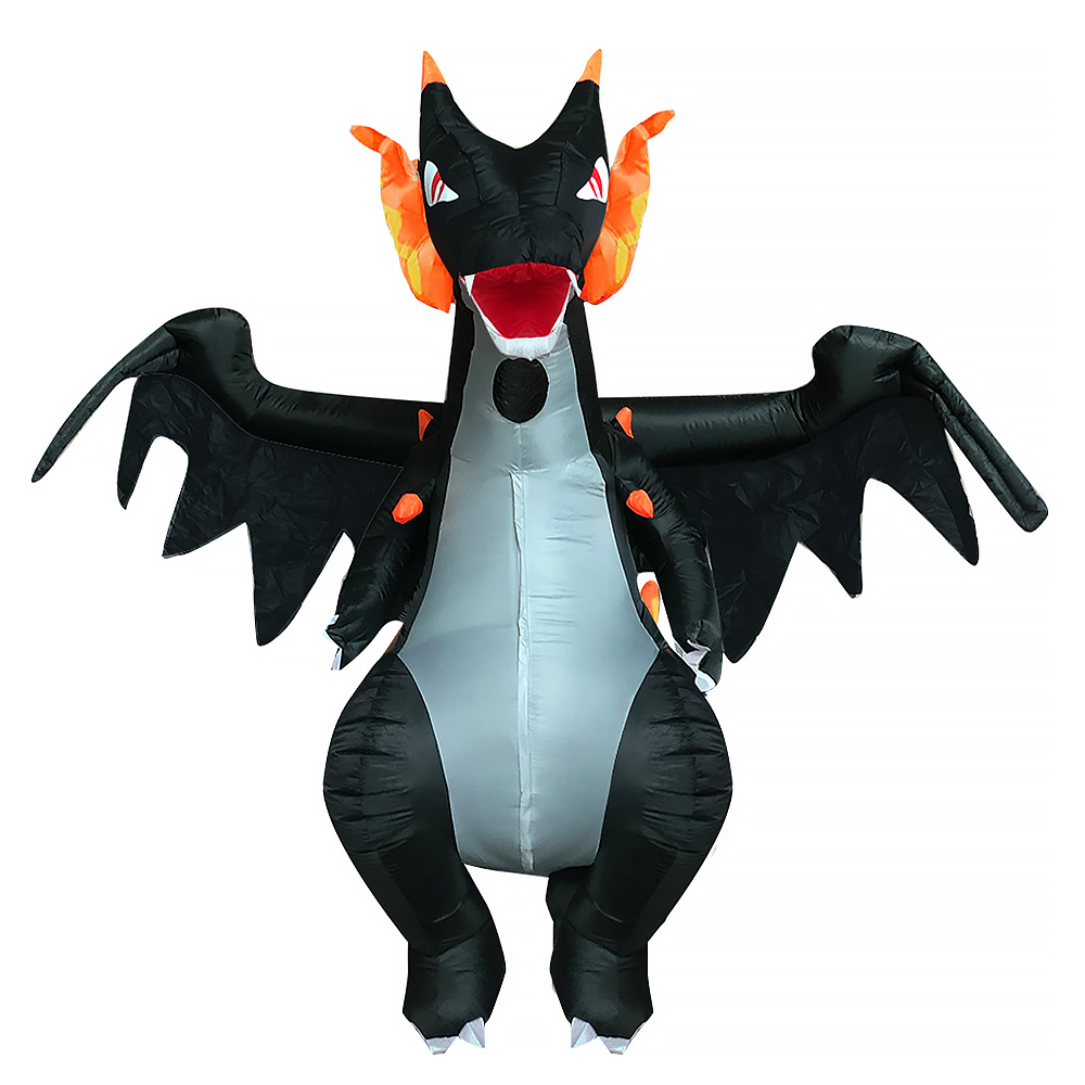 Cosplay Flame Prop - Black Flame Dragon Adult Inflatable Costume