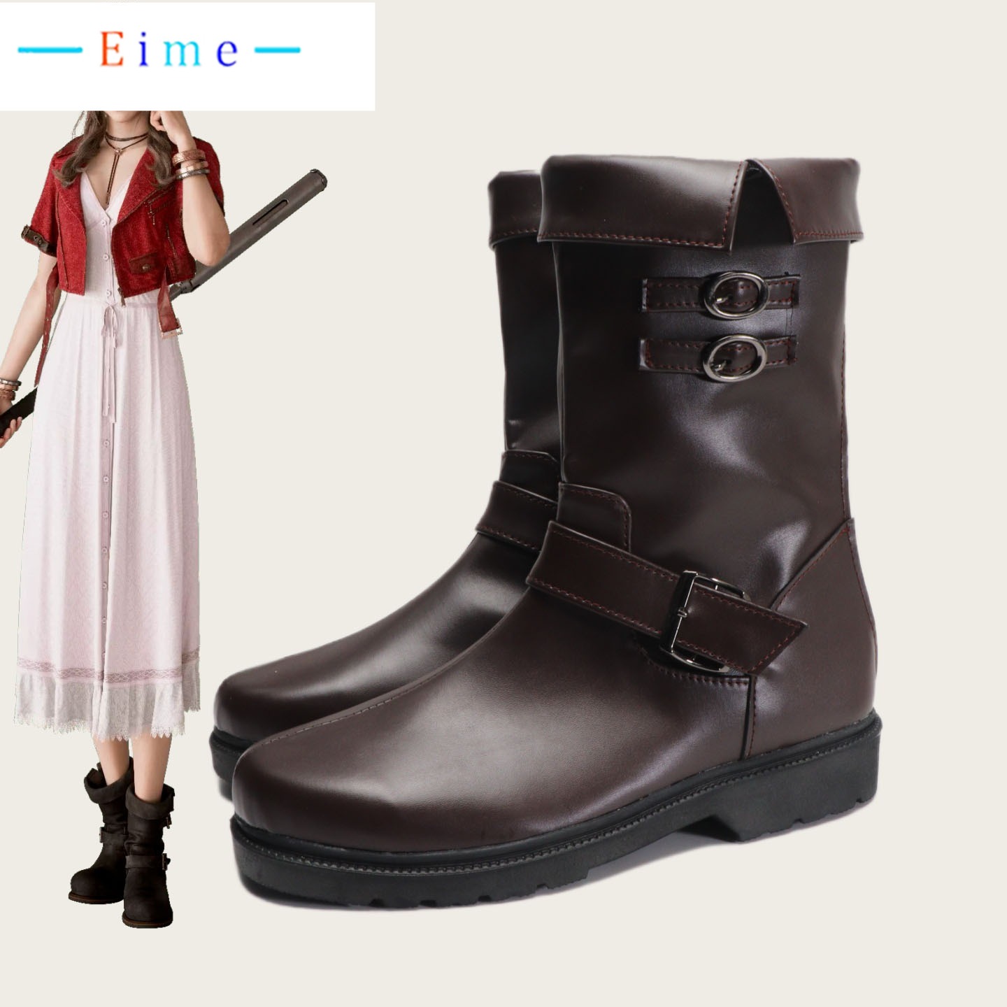 Aerith Cosplay Prop - Game FF7 Aerith Gainsborough Cosplay Shoes