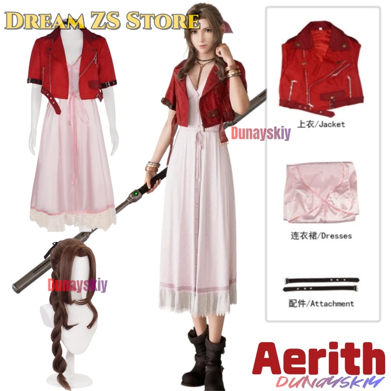 Aerith Cosplay Prop - Game Final Remake Aerith Gainsborough Cosplay