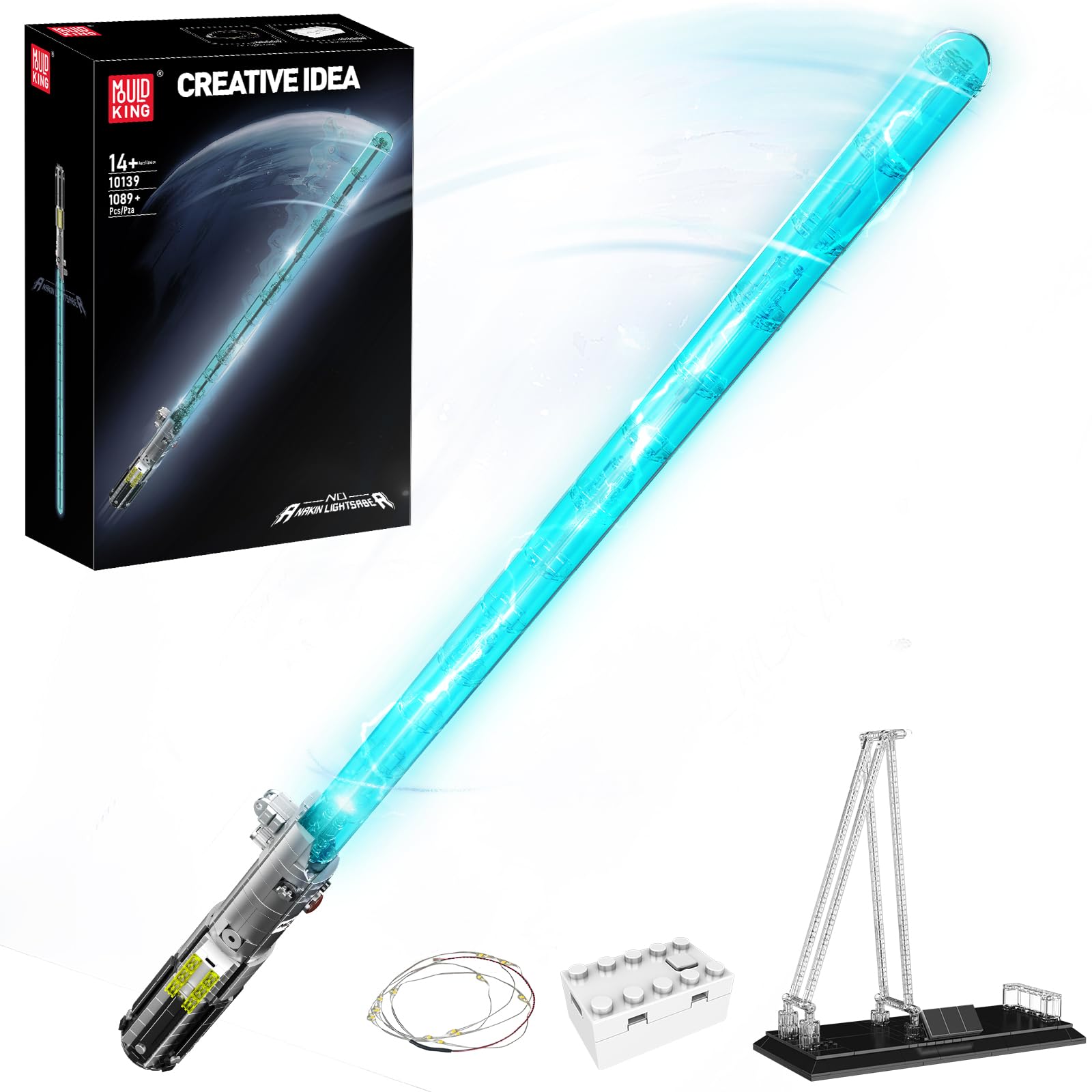 Cosplay Prop Building - MouldKing 10139 1089 PCS Rechargeable LED