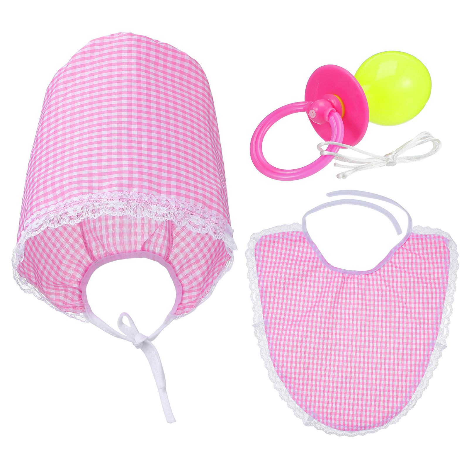 Cosplay Material For Prop - 3 Pcs Baby Pacifier Bib Hat