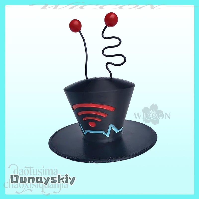 Prop De Cosplay - Vox De-mon Hat Blue Nails With