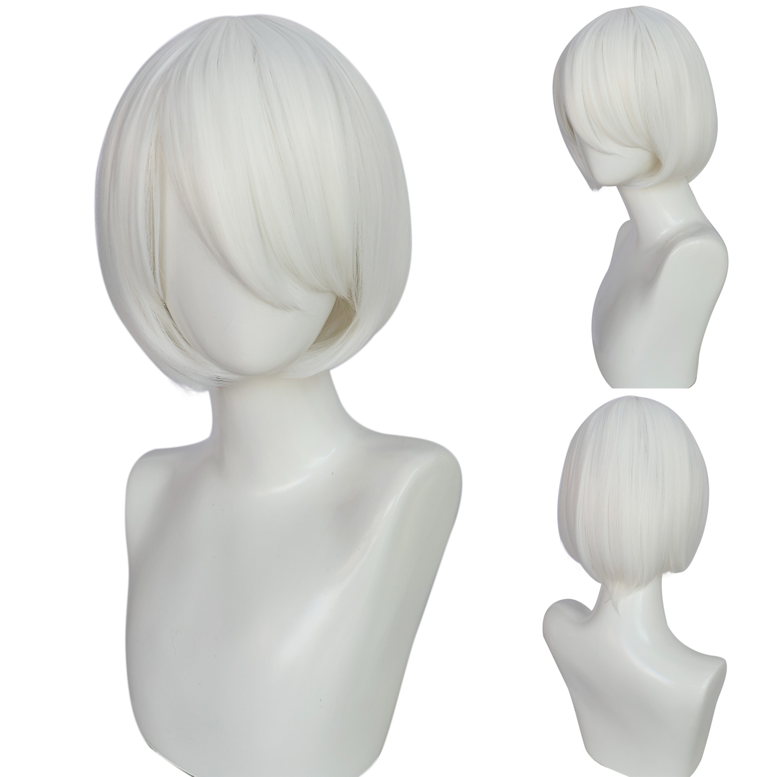 Synthetic Short Straight white - Wig Fiber Net avis et prix