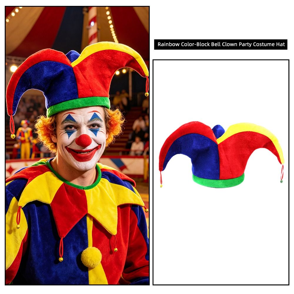 Cap Prop Multicolor Clown Hat  - Cosplay Prop Pattern avis et prix