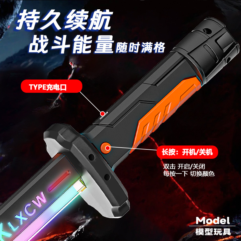 Plastic Dual Blade Spark Light - Cosplay Flame Prop avis et prix