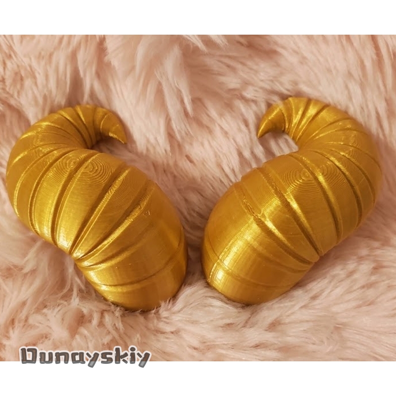 Cosmic%Golden Curly De*mon Hor - Prop De Cosplay avis et prix