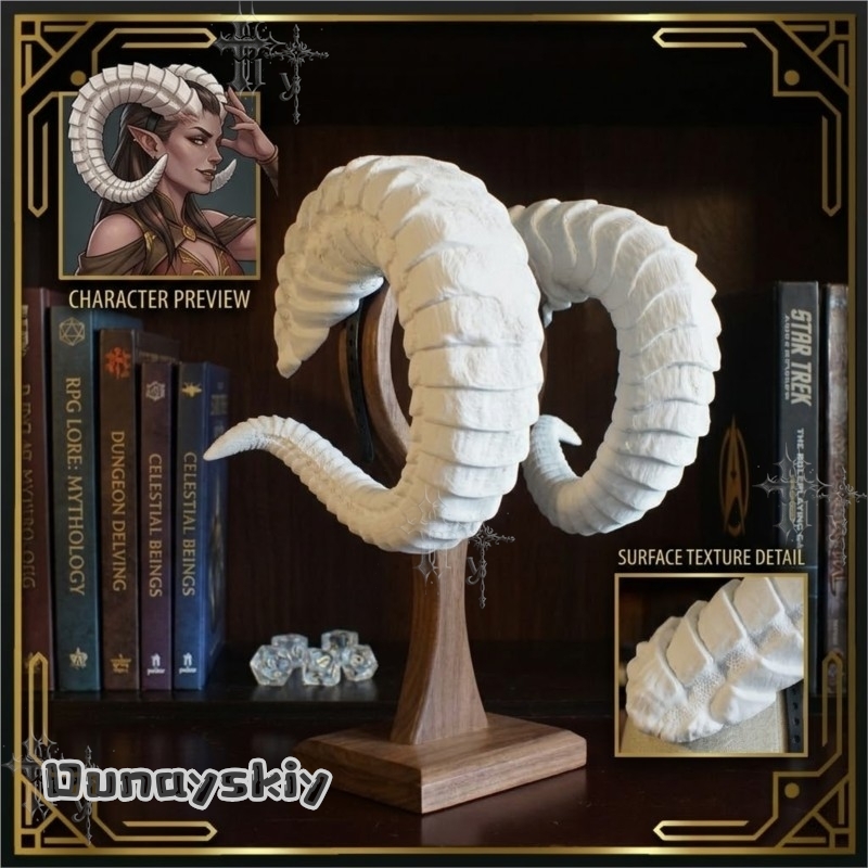 Cosmic%Golden Curly De*mon Hor - Prop De Cosplay avis et prix