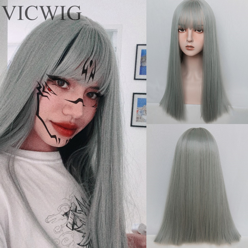VICWIG Long Straight Synthetic - Wig Fiber Net avis et prix