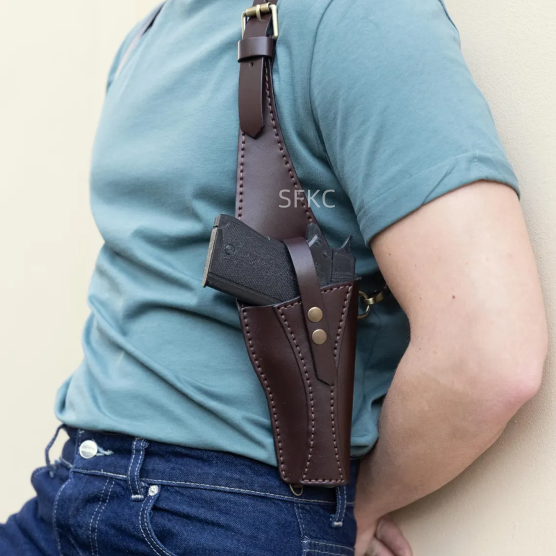 Punk Leather Shoulder Bag For  - Cosplay Prop Pistol avis et prix