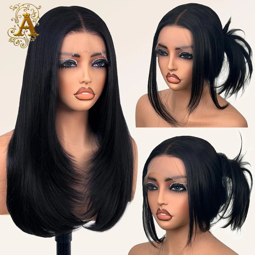 Front Lace Black Center Partin - Wig Fiber Net avis et prix