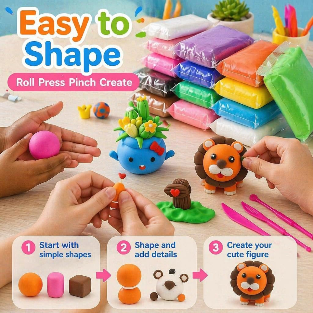 Air Dry Modeling Clay Kit Soft - Foam Clay Sculpt avis et prix