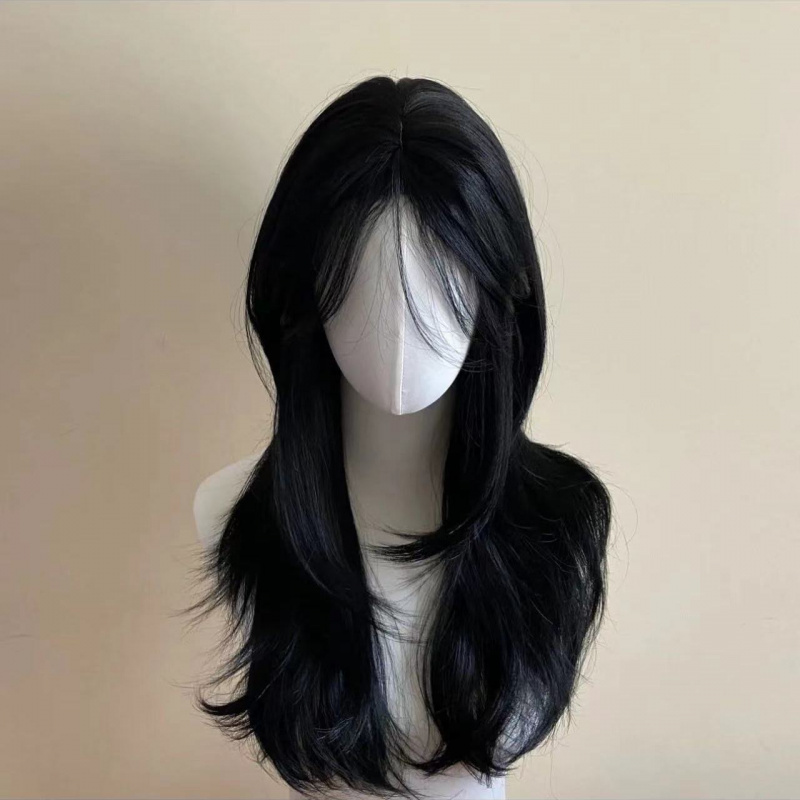 Black Wig Female Headband Body - Wig Fiber Net avis et prix