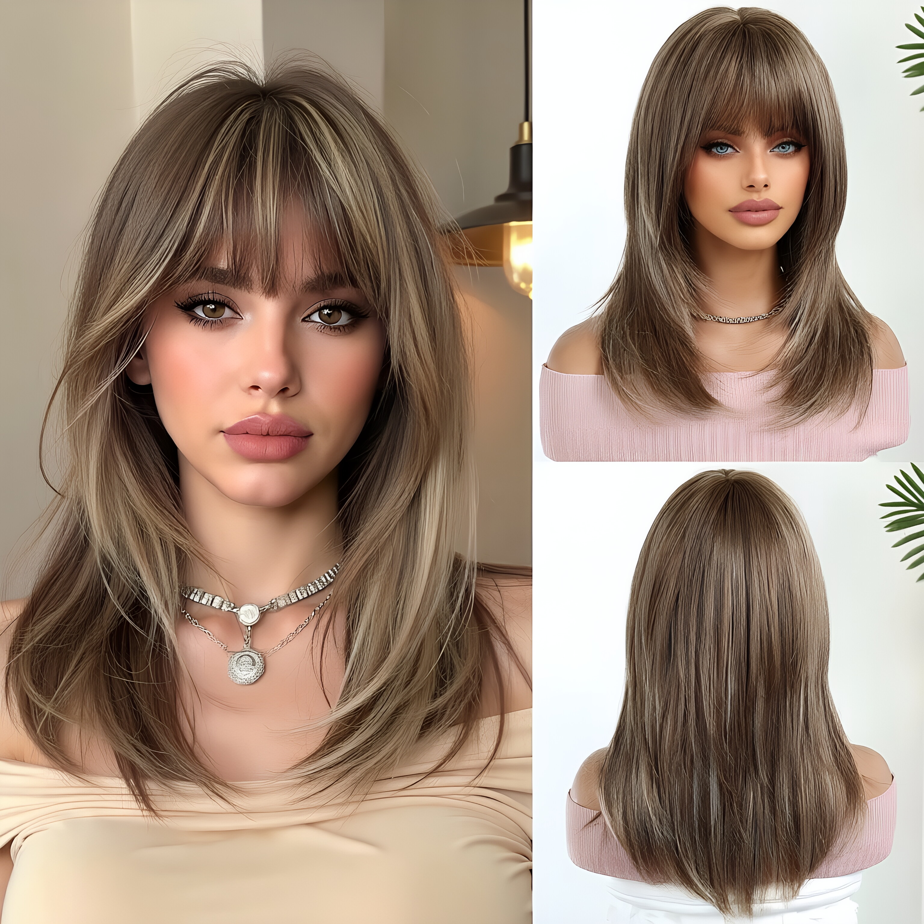 Daily light brown wig, headban - Wig Fiber Net avis et prix