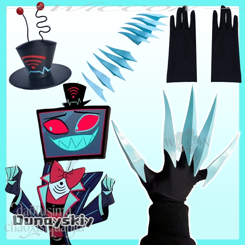 Vox De-mon Hat Blue Nails With - Prop De Cosplay avis et prix