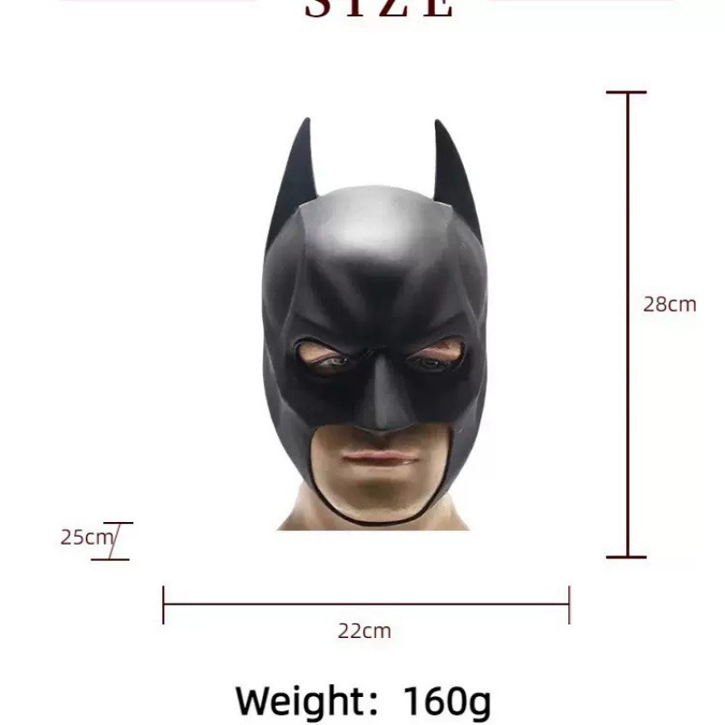 Men's and Women's Latex Mask H - Cosplay Bat Prop avis et prix